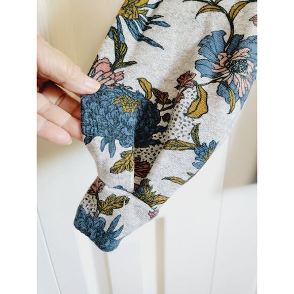 Anthropologie Dolan S Tagawa Floral Pullover Sweatshirt Small Fleece Terry - Picture 5 of 8